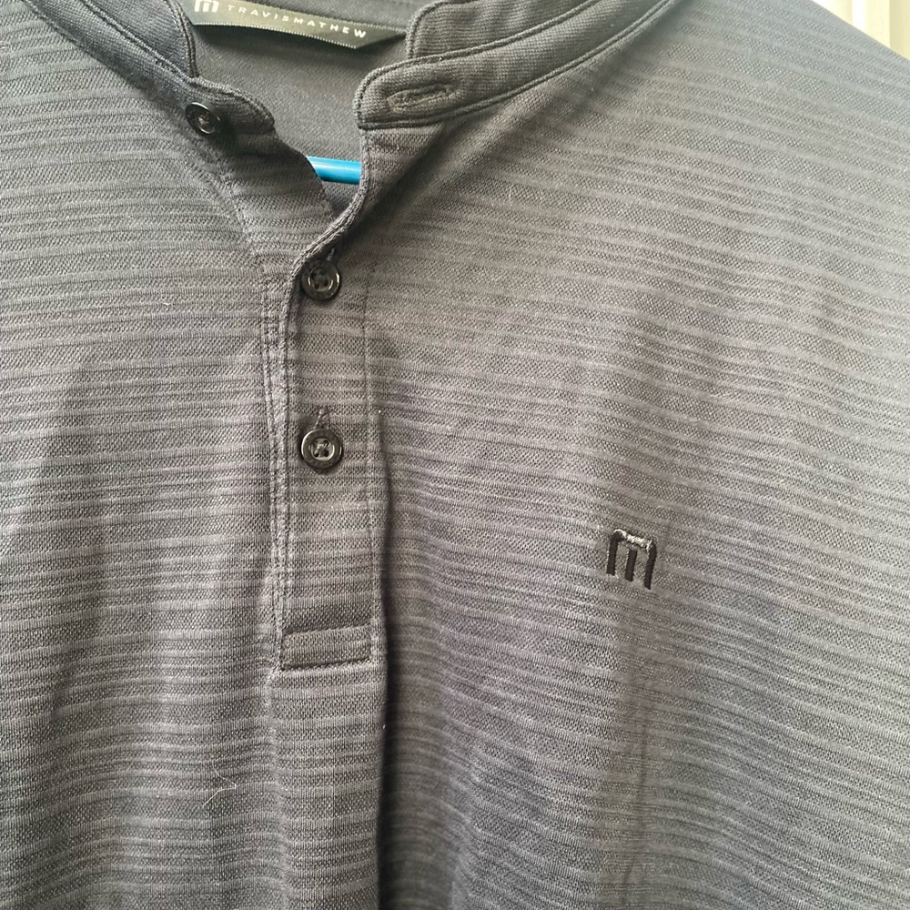 Travis Mathew Charcoal Button Down Shirt